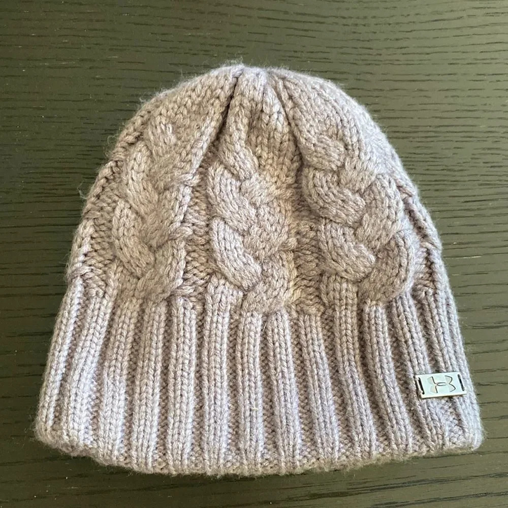 Under Armour Winter Cable Knit Hat Lilac Light Pastel Purple